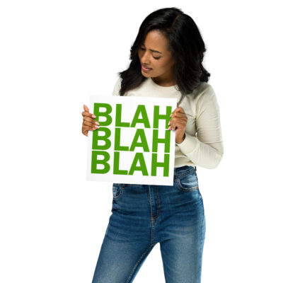 Poster - Blah Green