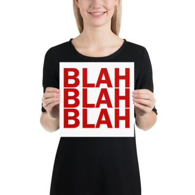 Poster - Blah Red