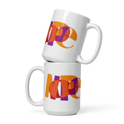 White glossy mug - Nope
